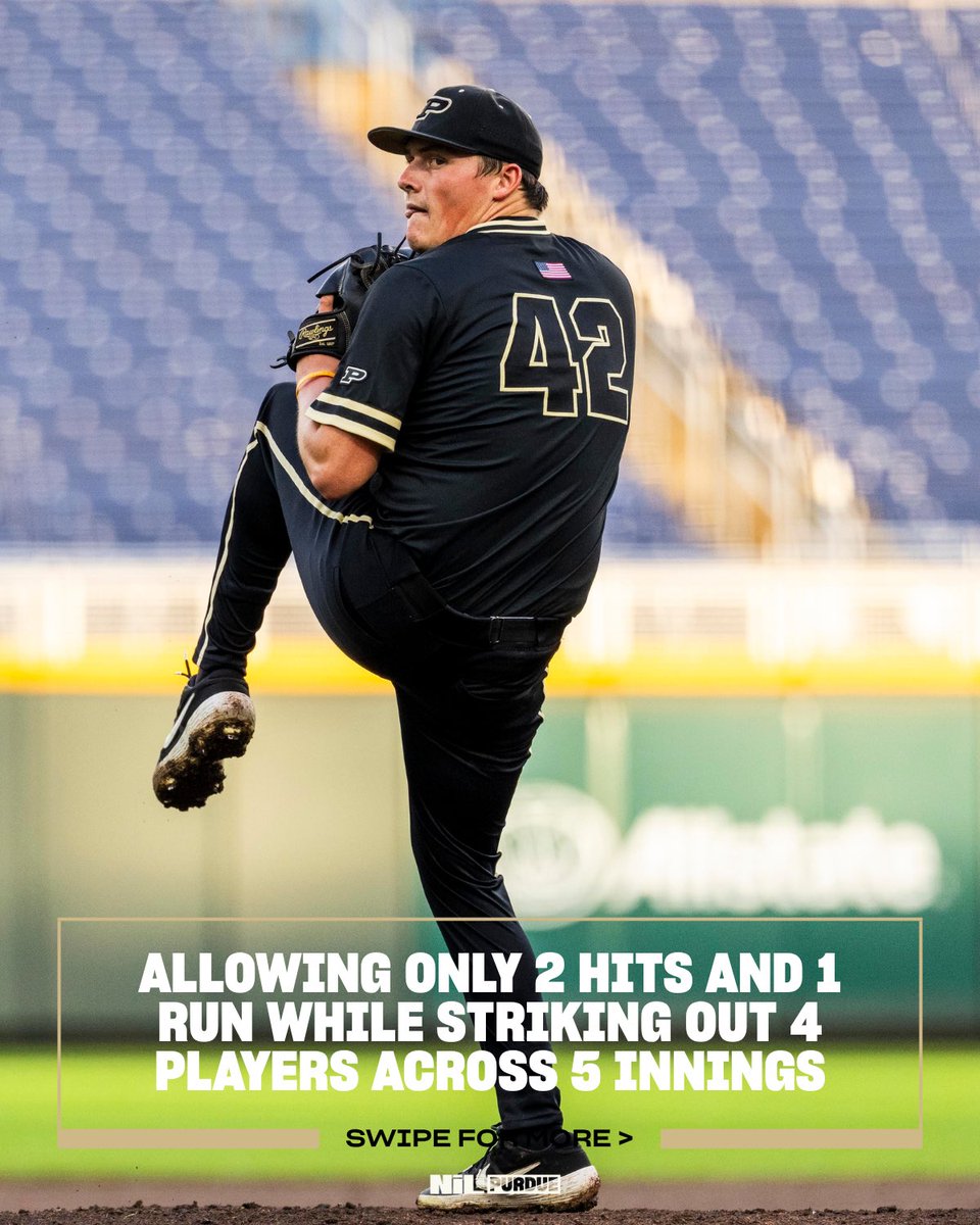 PurdueNILStore's tweet photo. #42 made his first start and showed out 🔥

Support Thomas Howard and shop his Locker Room at the Purdue NIL Store! ⚾️ https://t.co/tny5aKuqZZ