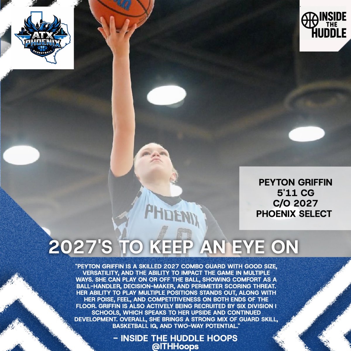 ITHHoops's tweet photo. Get in on Peyton Griffin ‘27 (@phoenixselect) before it’s too late!

@PeytonG2027 https://t.co/4Y05nXXfdg