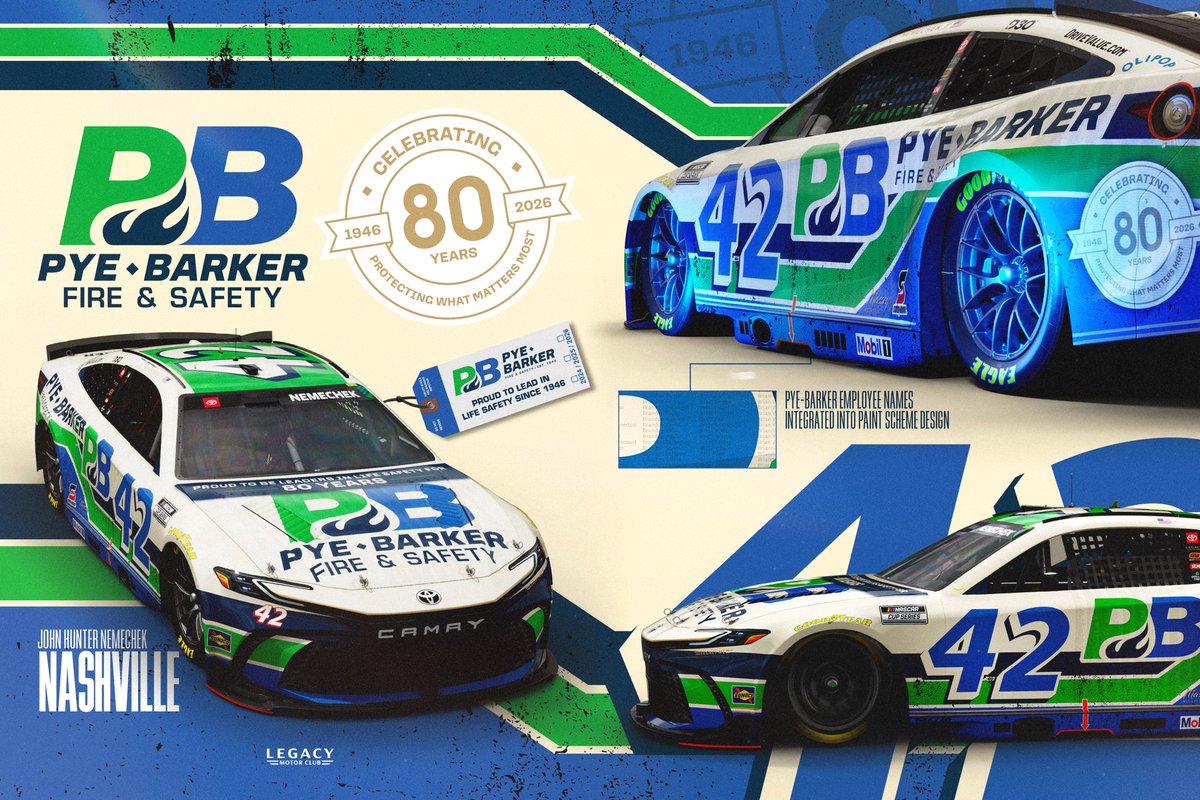 LEGACYMotorClub's tweet photo. Bringing a special scheme to Nashville to celebrate @PyeBarkerFire’s 80 years of service! https://t.co/c7oI2biNBF