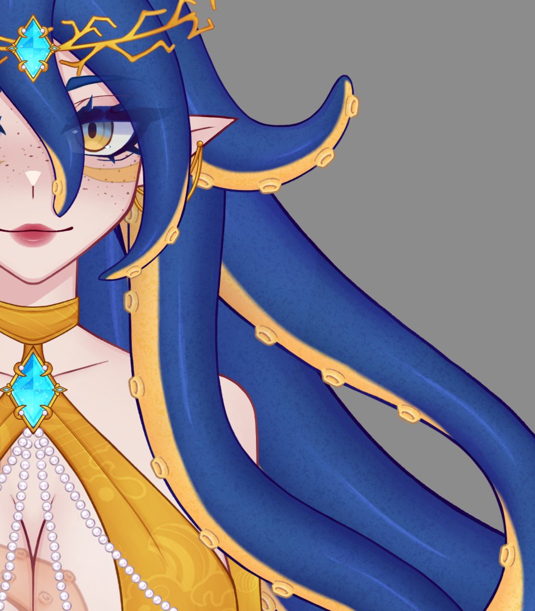 xormeos's tweet photo. Working on this super cute swimsuit!💙🐙

Vtuber: @bunntyyx https://t.co/7mvHtls5CC