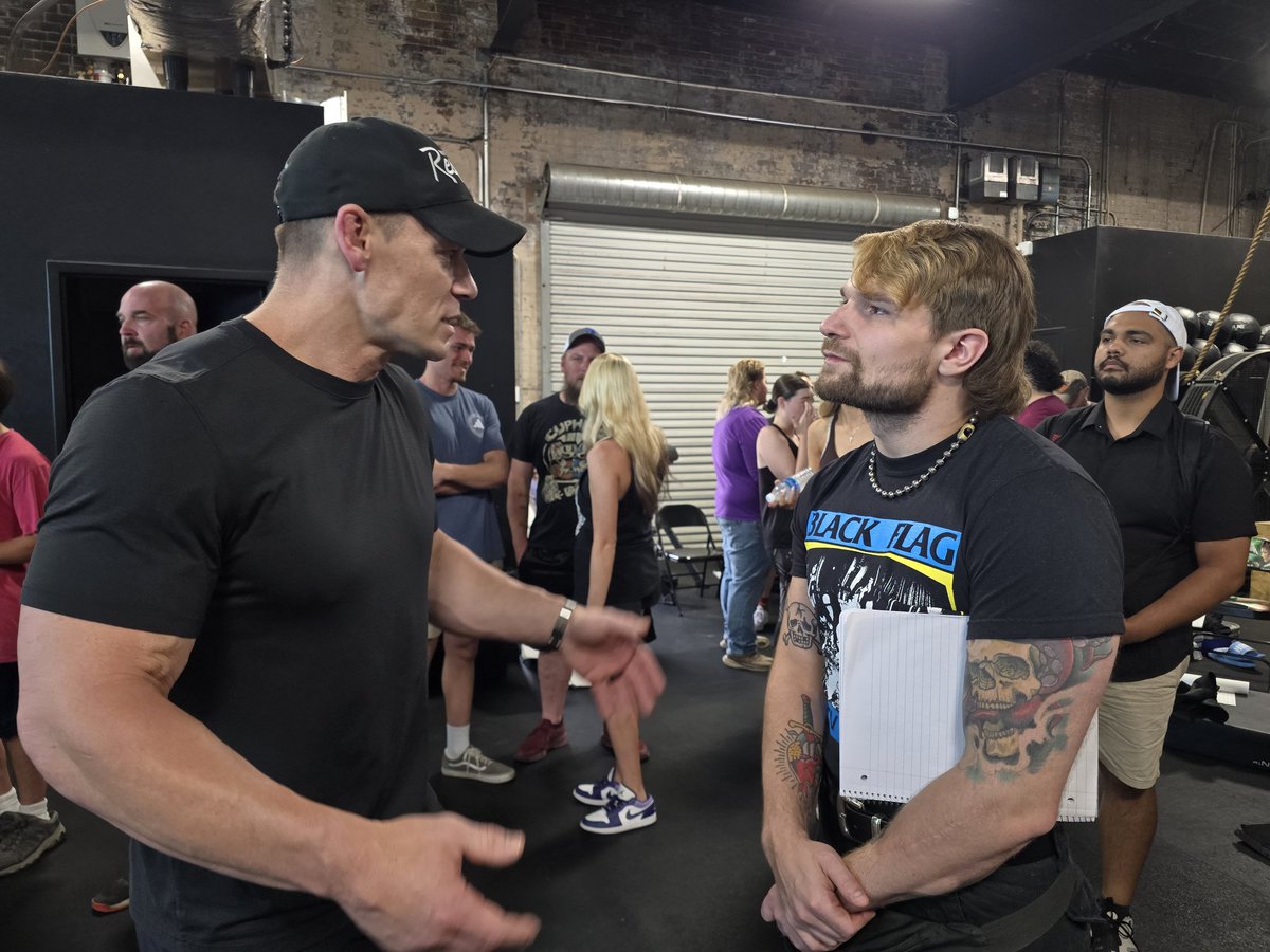 BlackandBrave's tweet photo. We were honored to welcome the incomparable @JohnCena to the Black and Brave Wrestling Academy today! https://t.co/AMIjdQyLhL