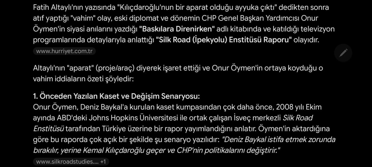 annascott31's tweet photo. @izzetcapa Okkalı bir tükürüğe yükselir gibi gönül rahatlığıyla HAİN KEMAL diyebilirsiniz
#fatihaltaylı #OnurÖymen #BaskılaraDirenirken kitabında #kilicdaroglu hakkında yazdıkları
Silk Road(İpek yolu)Enstitüsü Raporu #aparat #DenizBaykal #Kaset #proje #wikileaks #silkroad https://t.co/RxMDGepPBy