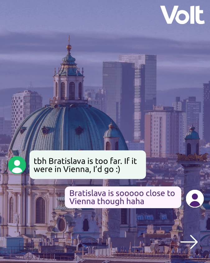 VoltEuropa's tweet photo. See you in Bratislava? https://t.co/c4PtYkE3pN https://t.co/VvrXnxPVZg