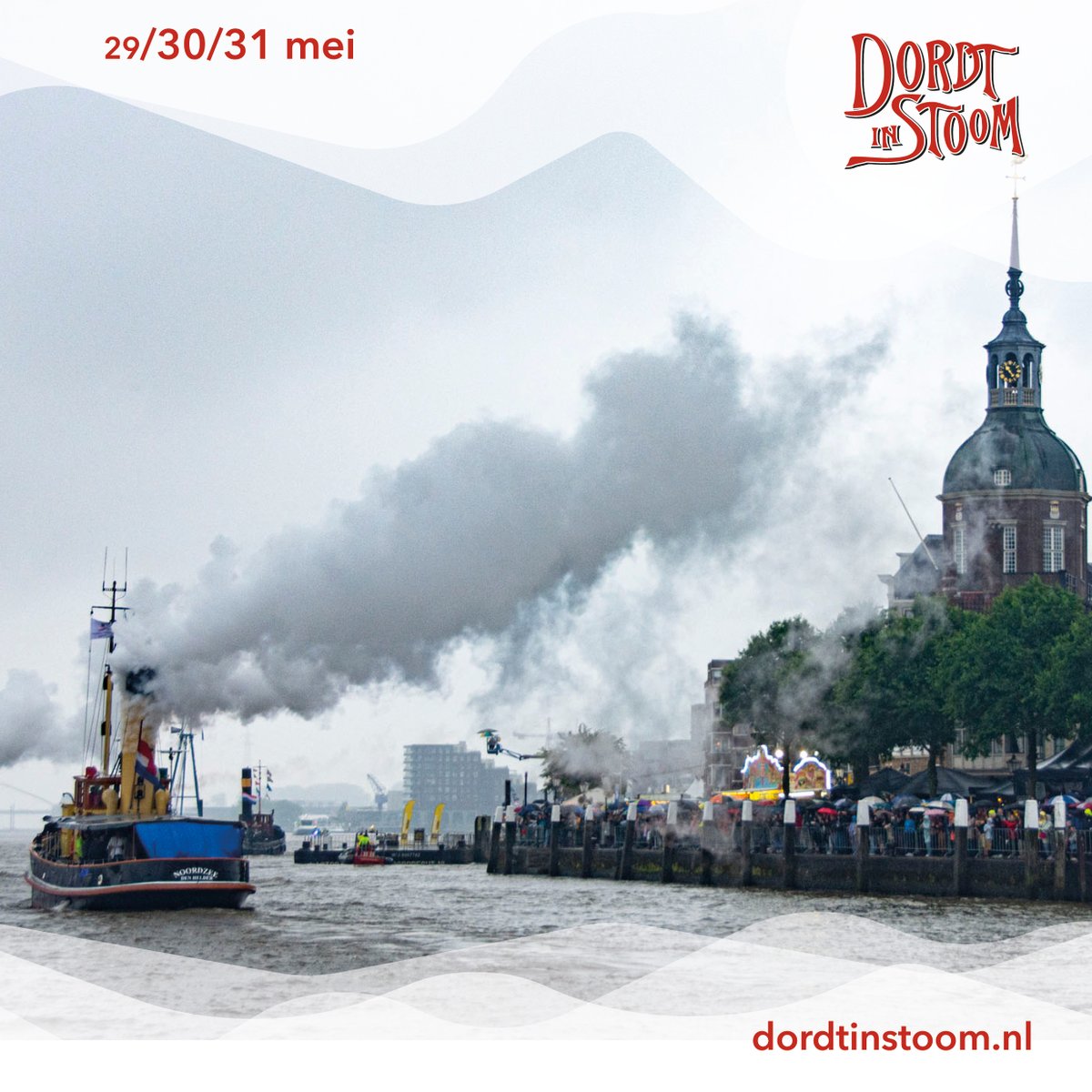 Dordtinstoom's tweet photo. Dit weekend in Dordrecht; het gróótste stoom evenement van Europa! Boten, treinen, machines, oldtimers, modelbouwshow, shantykoren, steampunk, foodcourts, heel veel gezelligheid én....goede weersvoorspelling! Mis het niet en haal je tickets online https://t.co/HMr3fKl1uY https://t.co/HzxwqELJKX