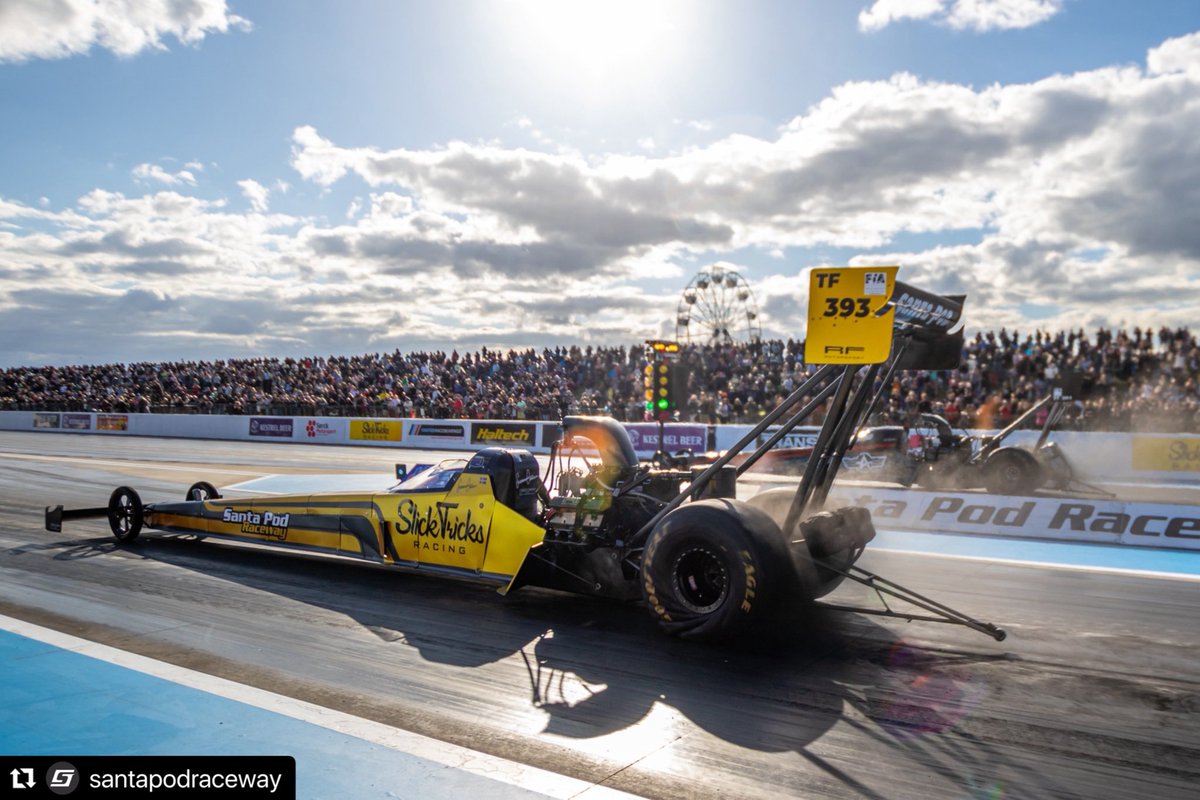 racewithpmp's tweet photo. Congrats to PMP customers Susanne Callin and RF Motorsport and Johan Gustafsson’s White Stripe Racing and driver Fredrik Lundh on a winning weekend at The Main Event! Susanne won in Top Fuel and Fredrik won in Top Doorslammer at @SantaPodRaceway. #racewithpmp https://t.co/mskowwSgOw