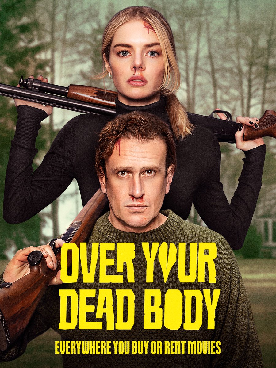 IndieFilmCom's tweet photo. It’s here! OVER YOUR DEAD BODY is available to watch at home. 
 
Don't miss Jason Segel and Samara Weaving in the perfect watch for lovers and enemies. 

Available everywhere you buy and rent movies. https://t.co/dBnO8grMLO