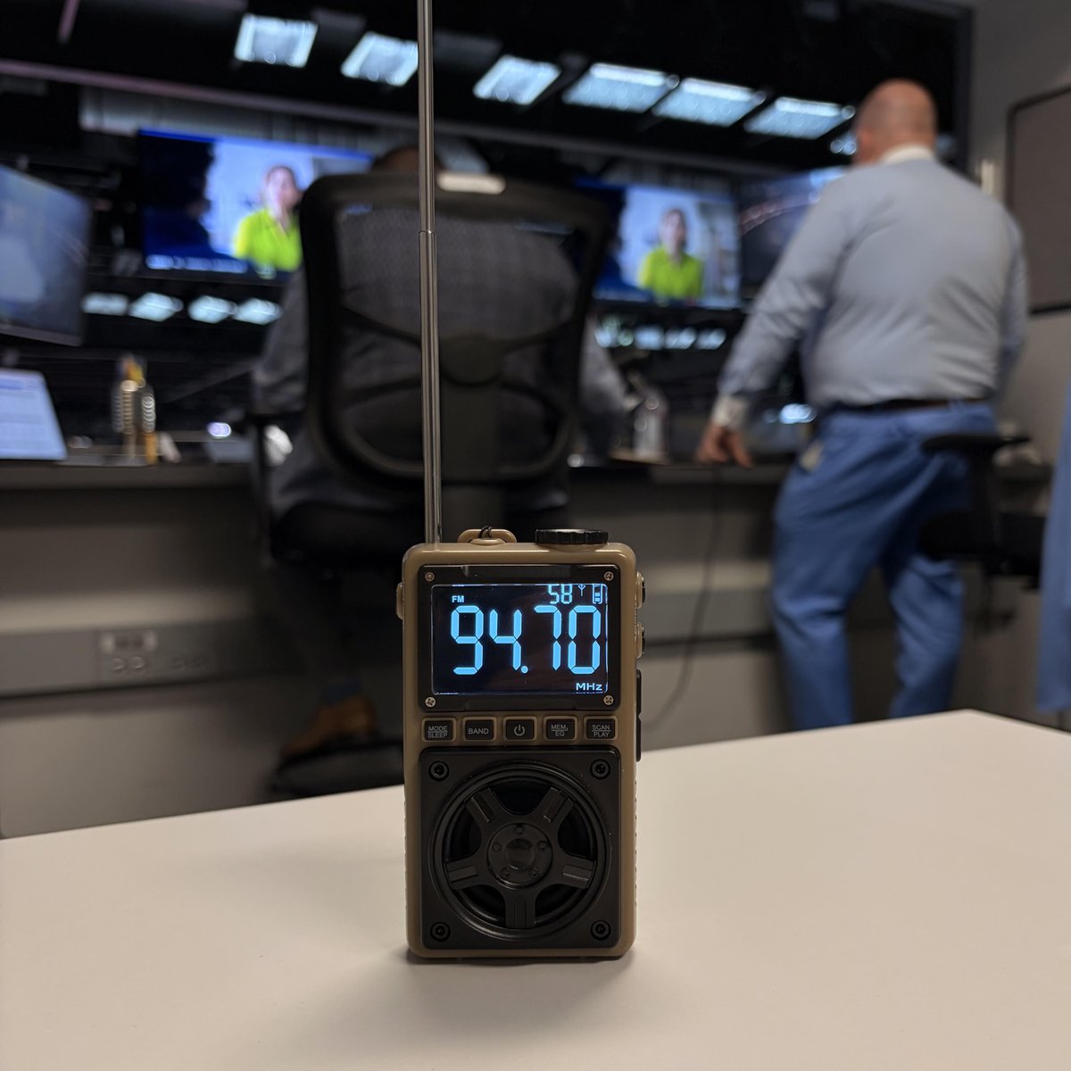 VGKRadioNetwork's tweet photo. 📻 Bring your radios to @TMobileArena and tune to 94.7 FM!

• No delay 
• Crystal clear 
• The voices you know

Listen live to the @GoldenKnights radio broadcast with @Dan_DUva and @garylawless on the call, perfectly synced with the action right in front of you. https://t.co/motQyuo18B