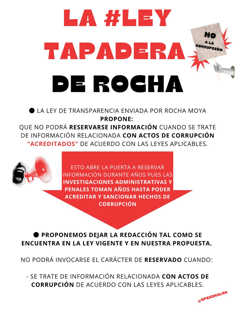 cpcsinaloa's tweet photo. 📢  Hacemos un llamado al @congresosinaloaa para realizar un parlamento ciudadano y mesas de trabajo técnicas con organizaciones sociales. 
🔴Avancemos con una nueva Ley de Transparencia sin retrocesos.  
➡️Más info: https://t.co/R3kGEOCTUt
#Culiacán #Mazatlán #Ahome #Anticorrupción #Sinaloa @TereGuerraOchoa @El_rodolfo @YeralBonillaV @STRCSinaloa