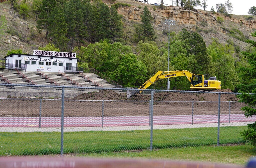 MeadeSchDist461's tweet photo. Progress continues on the Woodle Field turf project, and each day brings visible changes to the future home of unforgettable moments, Friday night lights, and Scooper pride.

The countdown to kickoff on new turf is on! 
#WeAreMeade461! https://t.co/ZMxO8yo6Lj
