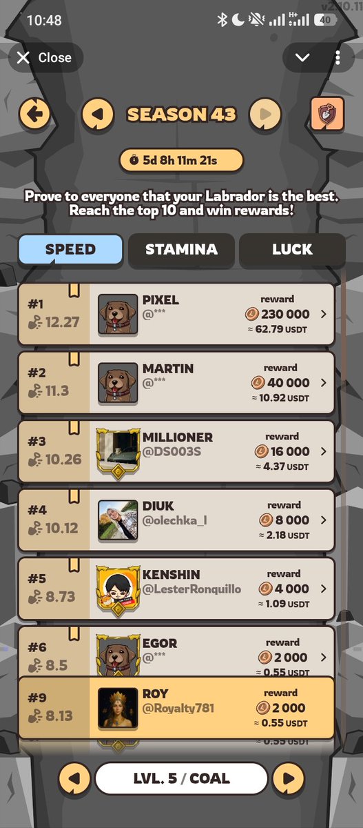 selinay45460767's tweet photo. Slow and steady I climb the leaderboard 🙂‍↔️
4 days till reward distribution, never too late to hp in 😁

https://t.co/UCCEZjWrDQ https://t.co/X3vuIIA5hB