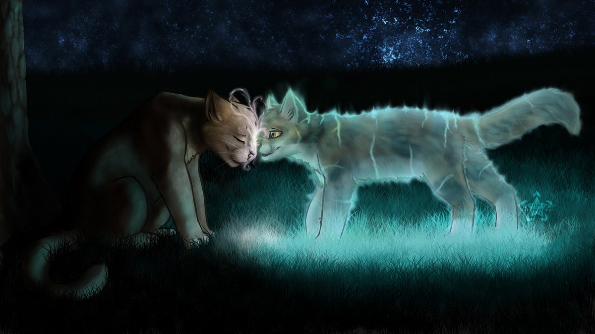 Octobertiger13's tweet photo. Another oldie! The predecessor to this image is what got me into digital art. I wanted to draw this scene so badly!
#warriorcats #fireheart #firestar #spottedear #thunderclan #starclan https://t.co/QpPioY5xHf