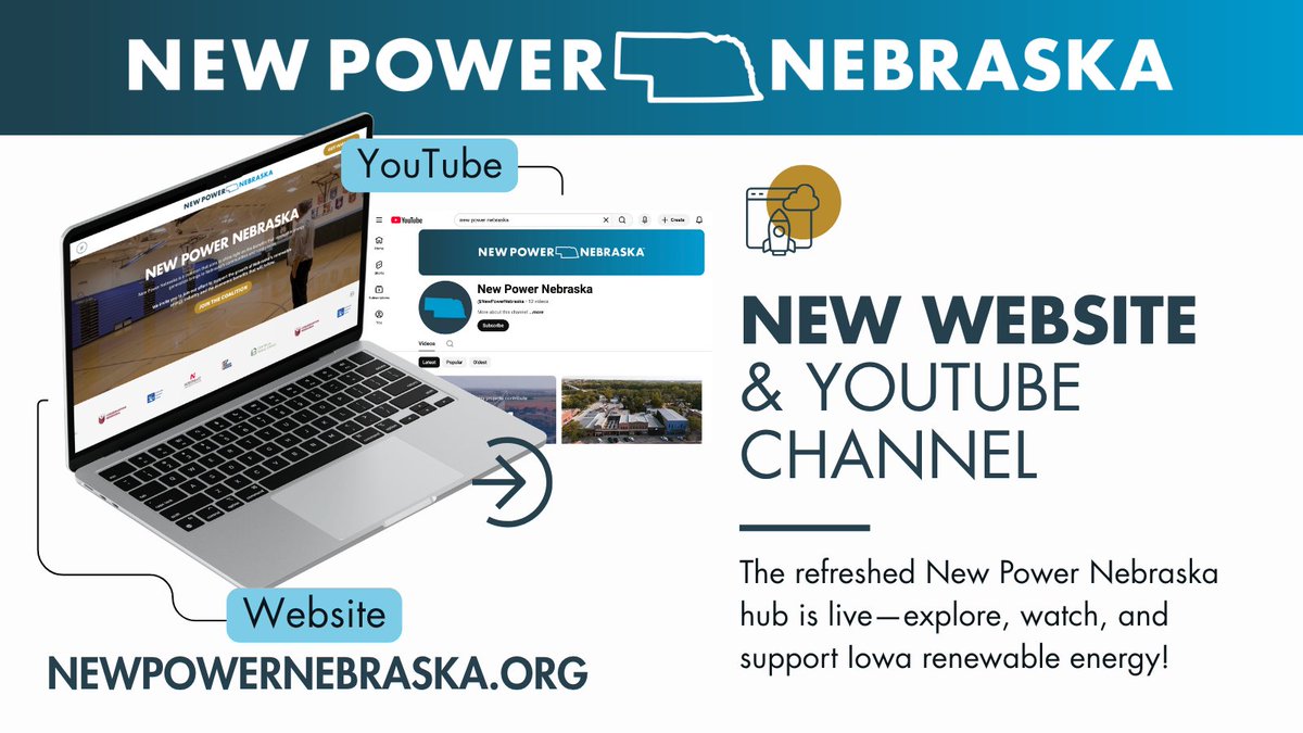 NewPowerNeb's tweet photo. We are LIVE! Check out New Power Nebraska’s newly redesigned website below. https://t.co/6MQaicsqEP