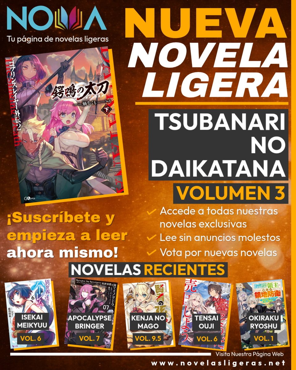 Nova_NovLigeras's tweet photo. VOL 3 de Goblin Slayer: Tsubanari no Daikatana: https://t.co/duEucRQWep
Y llegamo al final de esta precuela, que sinceramente esta increible, ahora muchas cosas tienen mas sentido en el mundo de Goblin Slayer 🤔
#novelasligeras #novelaligera #goblinslayer #daikatana #otaku https://t.co/W2xbKTg7Zi