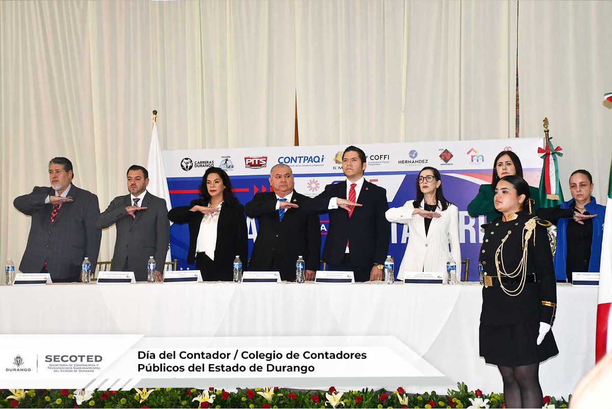SECOTED's tweet photo. 📊✨En el Día del Contador, la titular de #SECOTED, C.P. y M.I. Isolda González Cisneros, acudió en representación del gobernador @EVillegasV  encuentro del @ContadoresDgo 

👏 Reconocemos a quienes fortalecen la transparencia y la rendición de cuentas en Durango. https://t.co/aE46uPsJdf