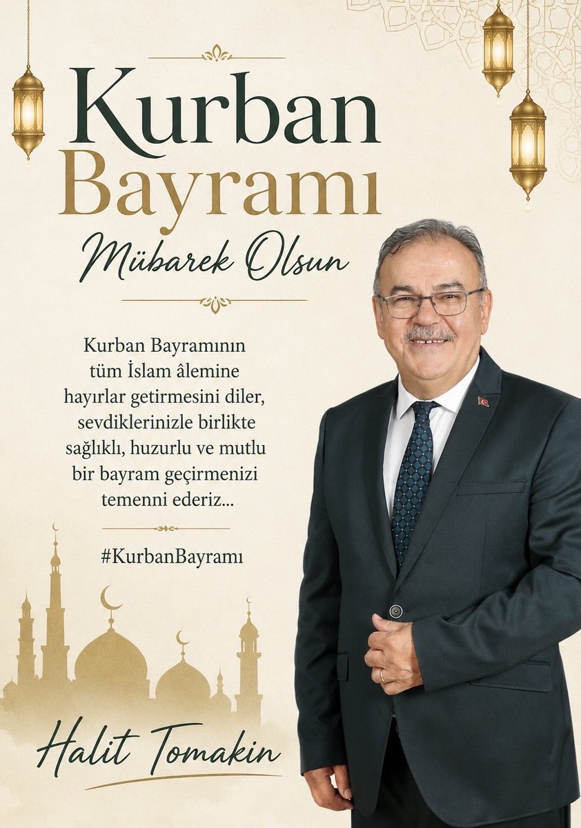 halittomakin's tweet photo. Kurban Bayramının tüm İslam âlemine hayırlar getirmesini diler, sevdiklerinizle birlikte sağlıklı, huzurlu ve mutlu bir bayram geçirmenizi temenni ederiz...
 
#KurbanBayramı https://t.co/Igto4L58U7