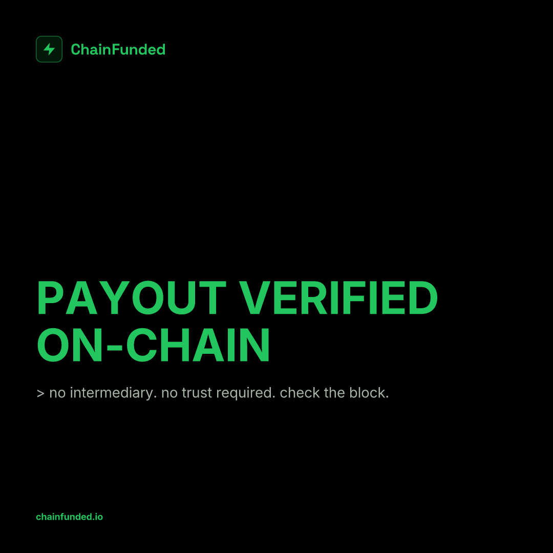 Chainfunded_io's tweet photo. 80% paid out. On-chain. She checked the block explorer before she believed it https://t.co/Nddc34Kt68