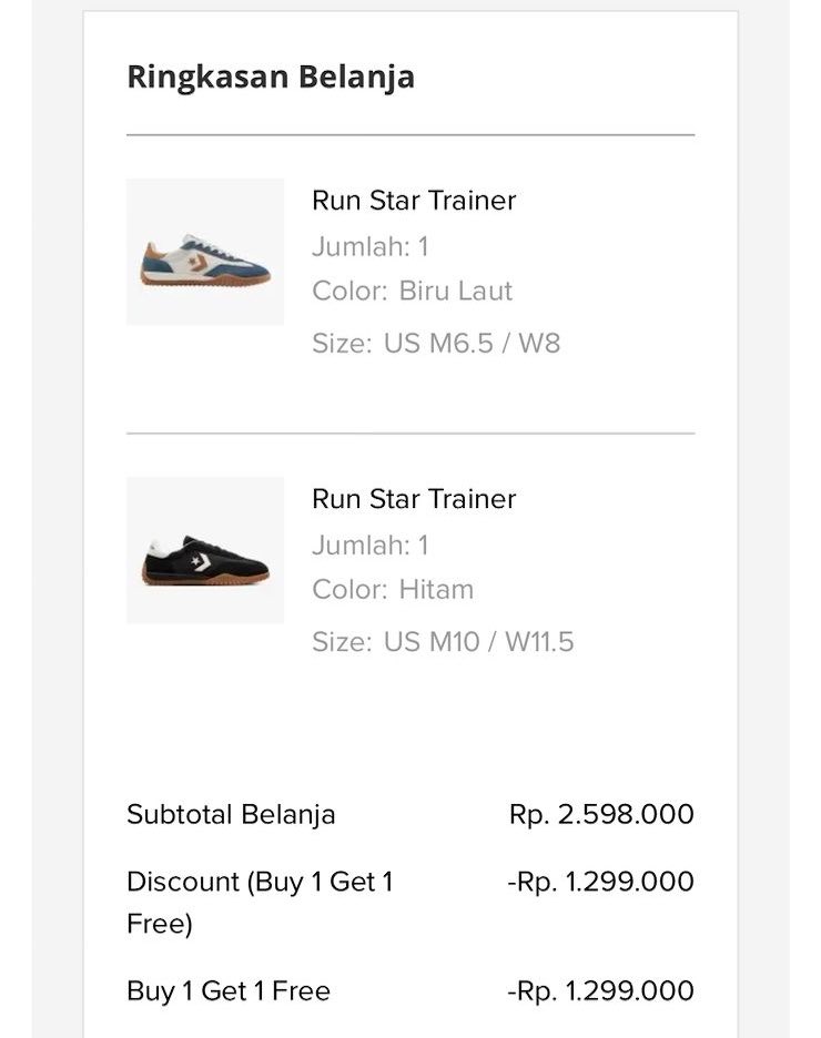 trustnoonebb's tweet photo. jam 3 pagi co converse b1g1😋 https://t.co/VXFCgNoA47