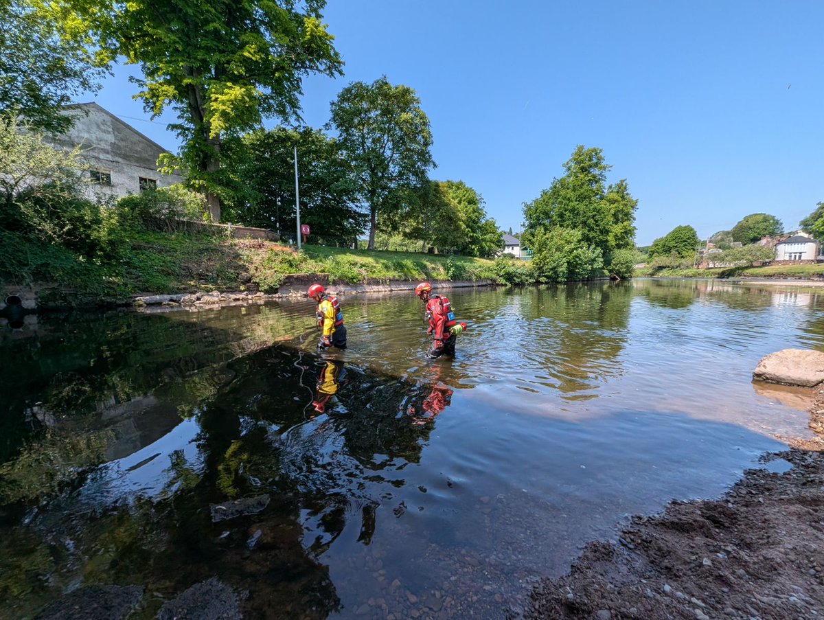 joynes85's tweet photo. I attended Appleby today in preparation for the start of the fair. My self and a colleague from our water rescue team removed any sharp or hazardous objects from the river to prevent injuries to the horses. It was a hot one 🥵 https://t.co/HvcMIWidDE