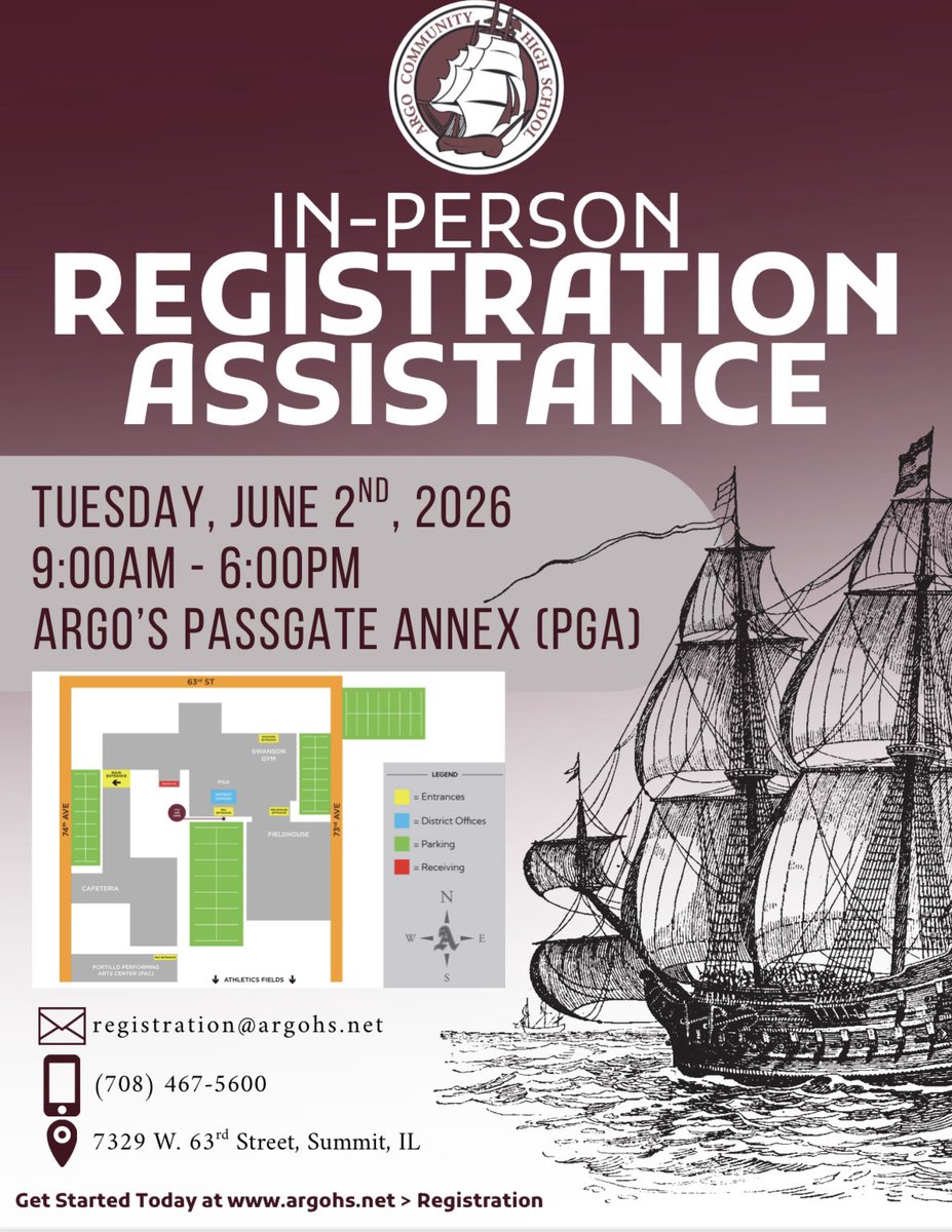 argohs217's tweet photo. Registration for the 2026-2027 is now open! Visit our website https://t.co/foFHOaCKx6 to get started! If you are looking for further assistance, save the date for our in-person registration assistance day. https://t.co/3rdsLE0Mzl