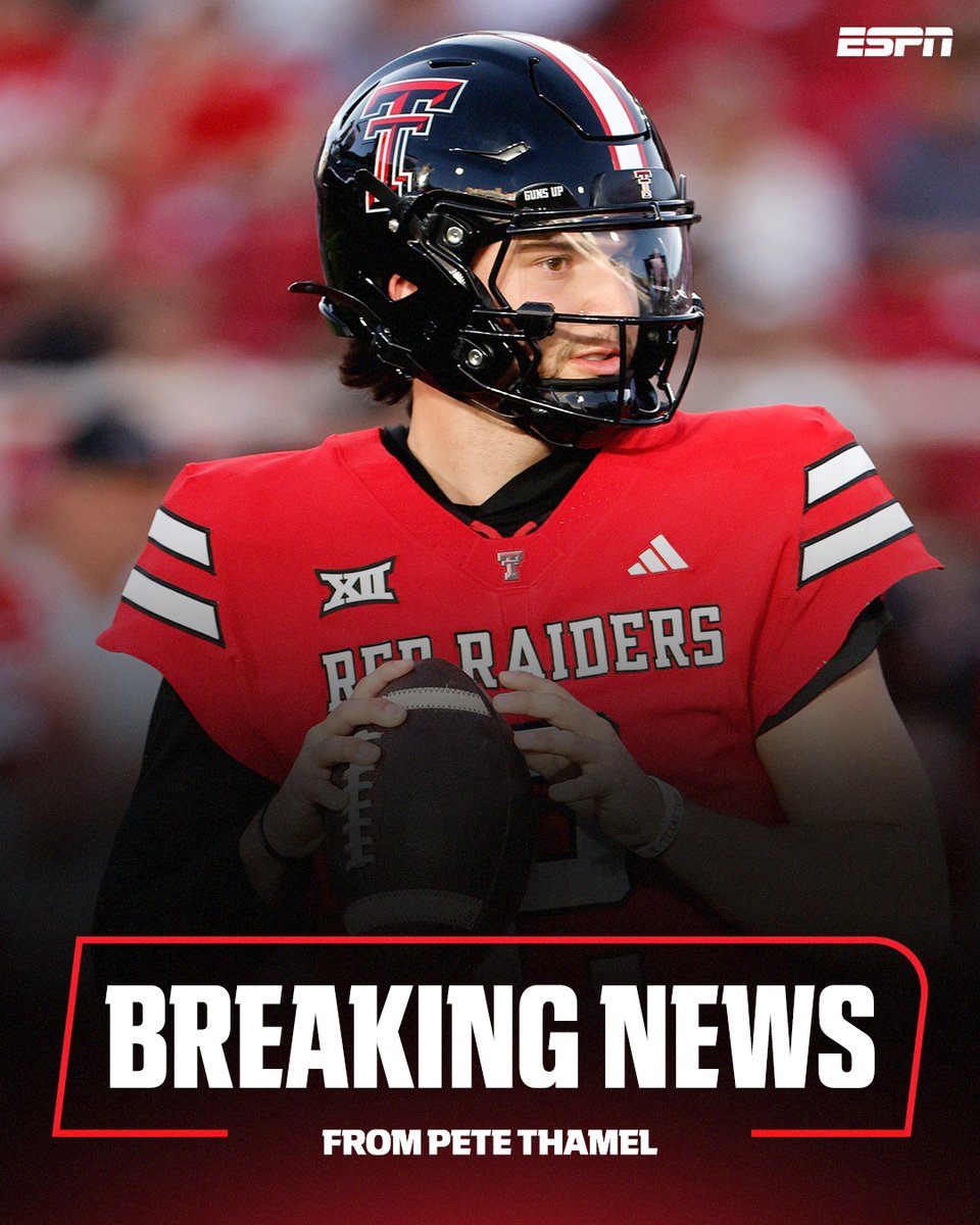 (Non-Dawg) Sources: NCAA denies reinstatement for Texas Tech QB Sorsby