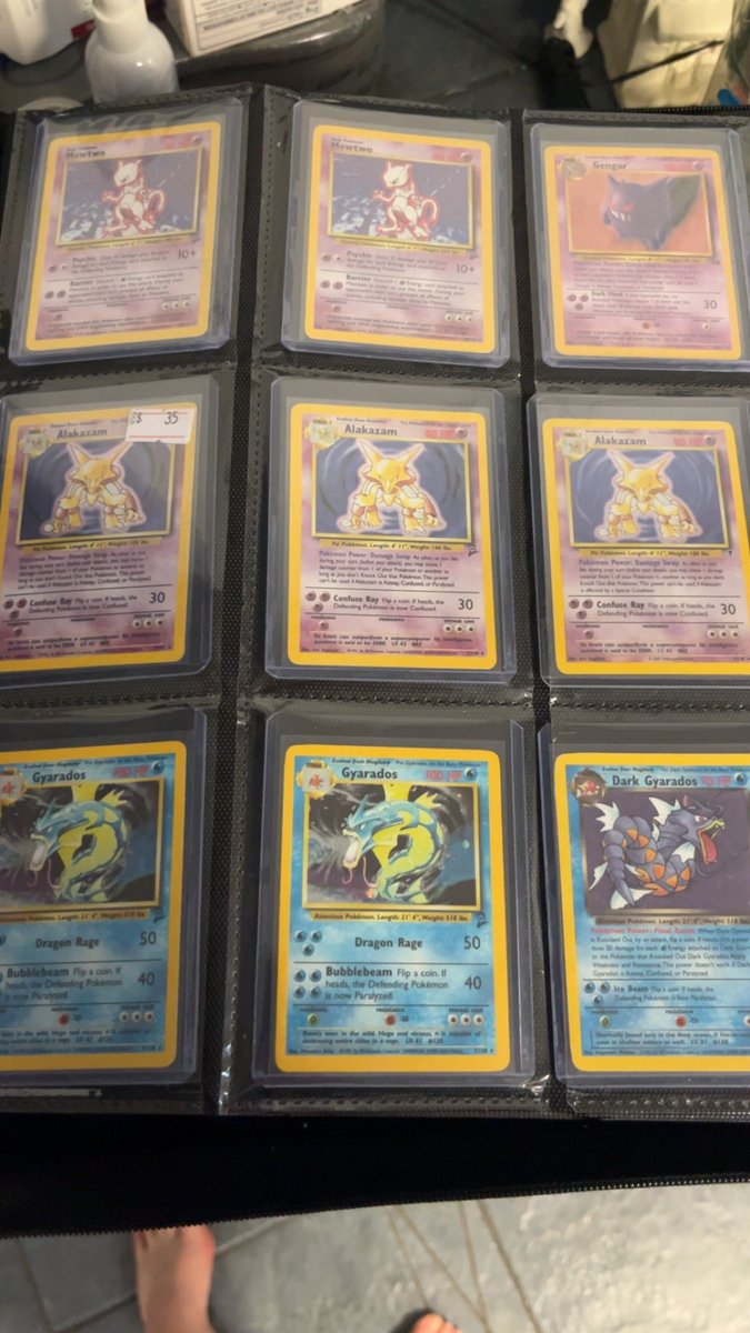 ThatsNotMyKidd's tweet photo. @sarsonaa My Gengars and vintage binder are my pride &amp; joy https://t.co/w0MI0GpZ81