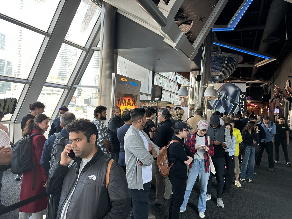 robjama's tweet photo. we took over a movie theatre last night for live ai demos at Toronto Tech Week.

the demand for @buildfutureto events got to the point where we needed scotiabank theatre to hold everyone (still had 1,000+ on the waitlist)

shoutout to @OpenAI, @shopify, @cloudflare, @cognition and @falcon_ide for helping us make it happen!

scotiabank arena up next!