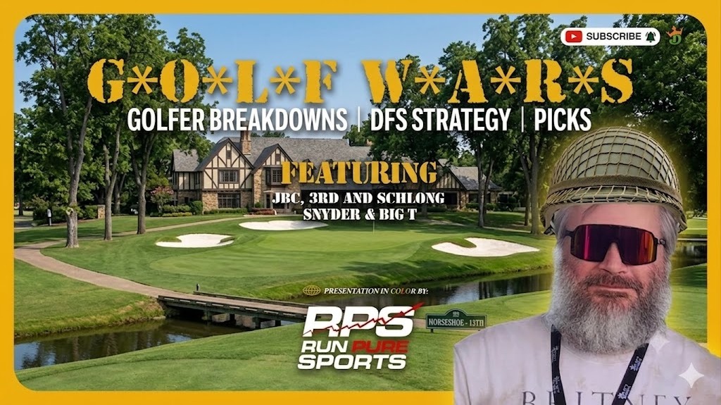 RunPureSports's tweet photo. FREE SHOW ⛳️

@JBC69 @snyder210 and @BryceMauro are going live for some PGA DFS action! They are breaking down the CHARLES SCHWAB CHALLENGE teeing off this weekend to get you the top golf picks and lineups!