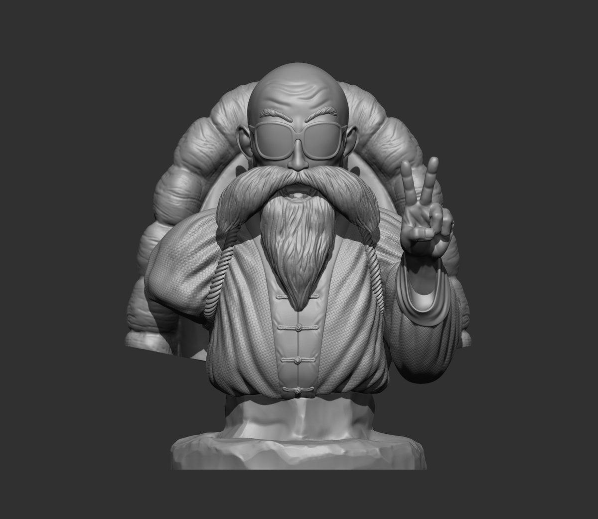 Iratos_voxel's tweet photo. Sup guys! Made this fan art  Roshi for some resin printing testing, will upload the images when is printed. 
#dragonballsuper #dragonballz #roshi #zbrush #sculptureart https://t.co/emIuk9NyT7