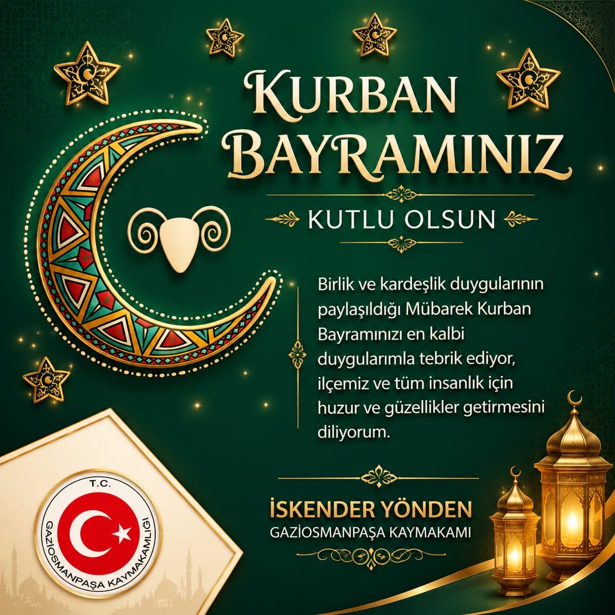 yndisk's tweet photo. Kurban Bayramı’nın ülkemize, milletimize, İslam alemine ve tüm insanlığa huzur, barış ve kardeşlik getirmesini diliyor; başta şehit ailelerimiz ve gazilerimiz olmak üzere tüm İslam aleminin ve vatandaşlarımızın Kurban Bayramı’nı kutluyor, sevgi ve saygılarımızı sunuyoruz. https://t.co/GqdQE7Ji4G
