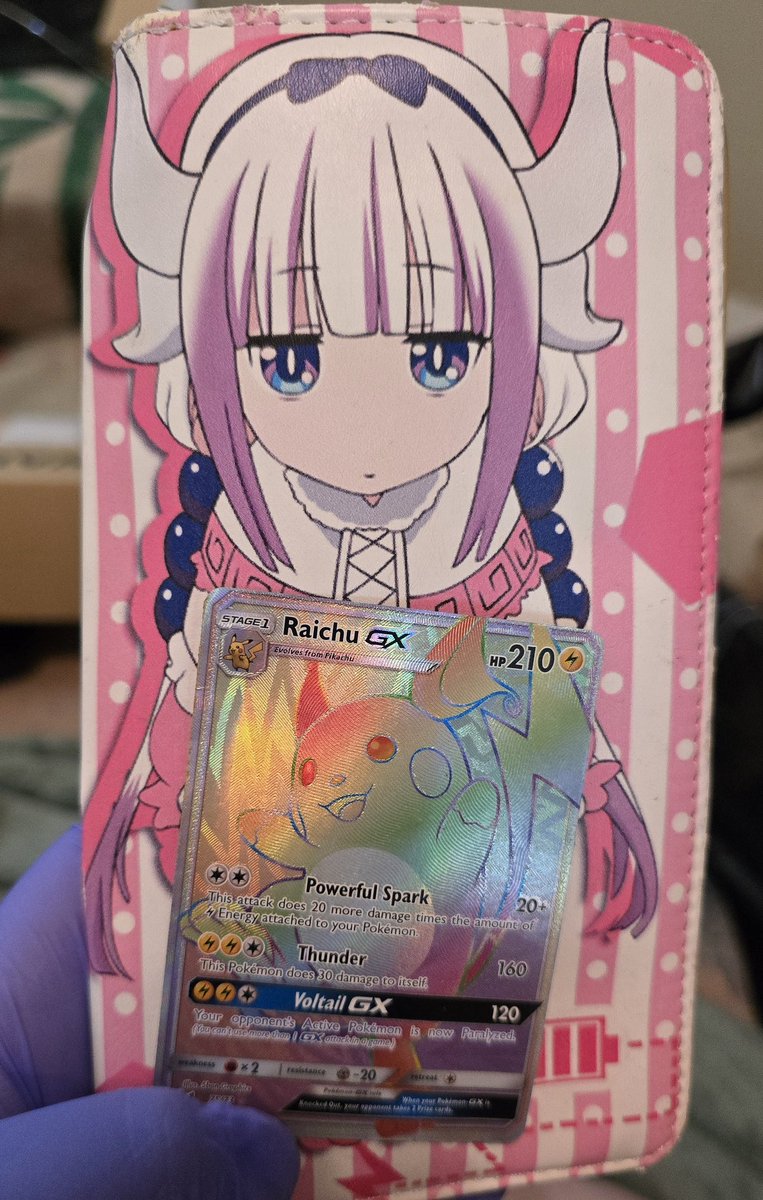 MeltyMeido's tweet photo. Doing some deep cleaning and found a Raichu GX in my old Kanna wallet https://t.co/jKipFRsXgO