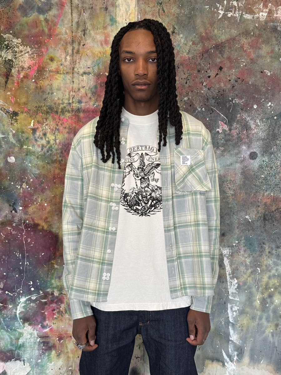 dertbagUS's tweet photo. https://t.co/McDBQPObv0 braille button up in japanese cotton plaid twill https://t.co/OLKHTW25s4