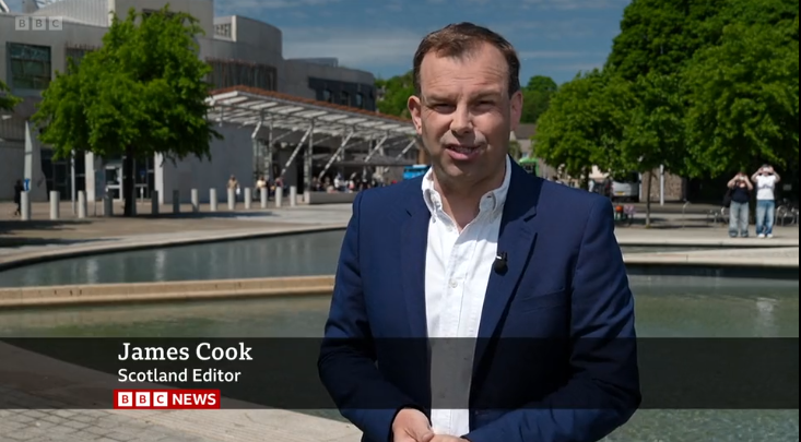 msm_monitor's tweet photo. James Cook continued to smear Nicola Sturgeon tonight on the News at Six. Murrell was an afterthought. Cook gives the impression of someone who has bottled up years of frustration and anger. Smearing the former FM might be a therapeutic release. https://t.co/8prpOHE9FF