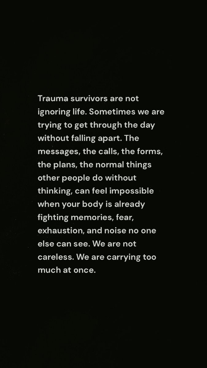 Liminal1988's tweet photo. Trauma survivors are not ignoring life. https://t.co/gQPWn5Xd7O