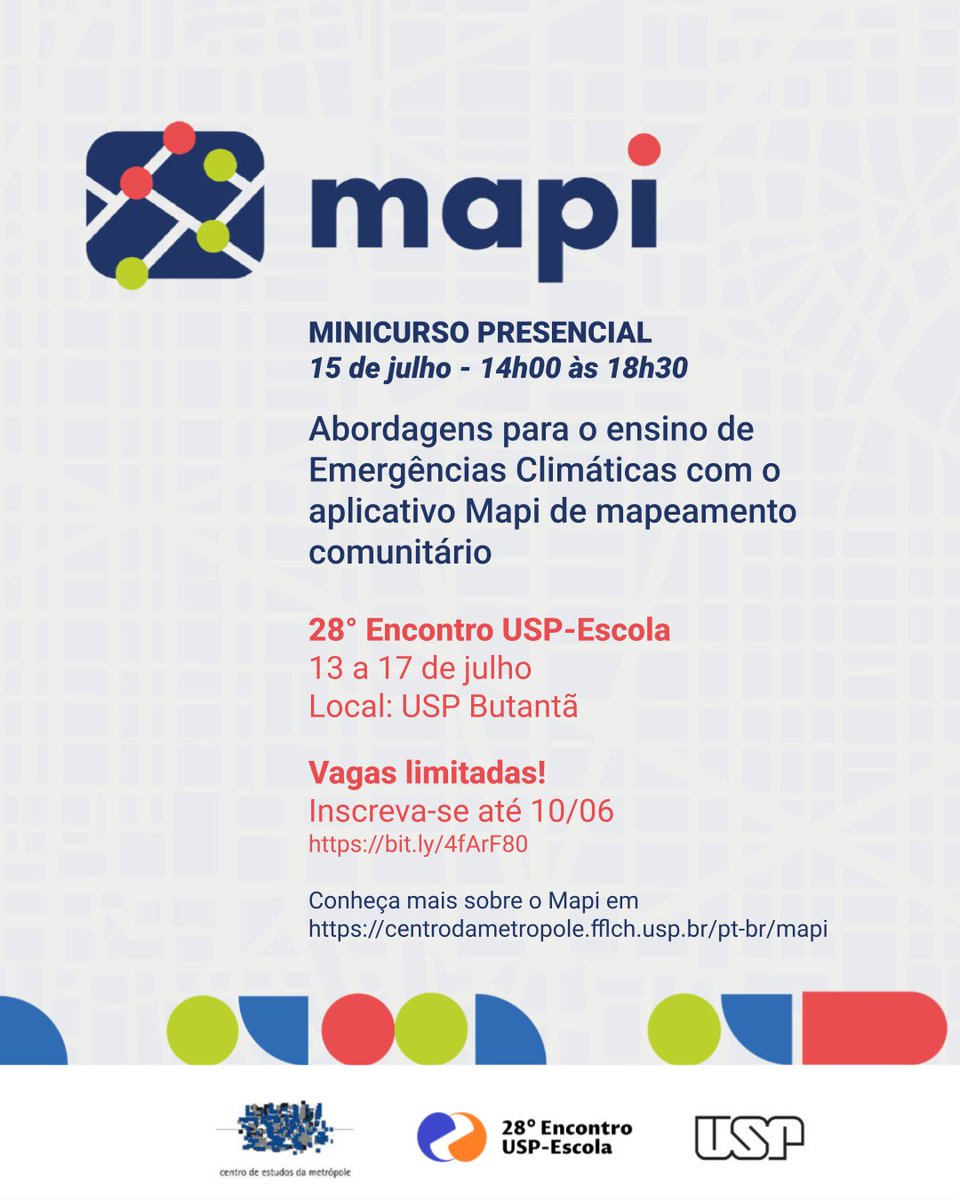 CEM_CMS's tweet photo. CEM lança terceira versão do Mapi 28º Encontro USP-Escola em julho! Se inscreva para ter acesso às novidades no sistema, voltado para professores e professoras com estudantes dos últimos dois anos do Ensino Fundamental Anos Finais e do Ensino Médio - https://t.co/ddIE3h3PIY https://t.co/oNlXdnGZdZ