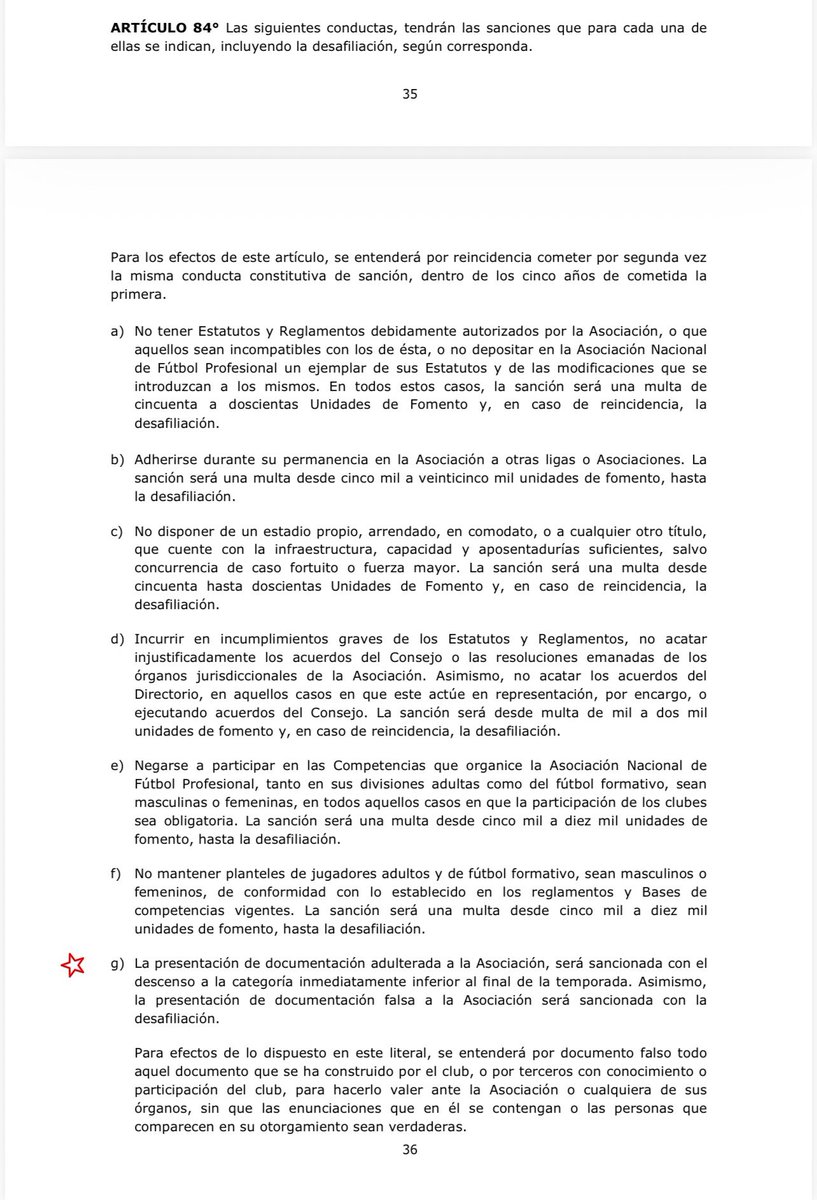 jcrm1937's tweet photo. La ANFP tiene la obligación de revisar con lupa cada papel y estado financiero cruzado entre Azul Azul y Huachipato. Si llegan a comprobar q la documentación entregada es adulterada o falsa para tapar la multipropiedad, el reglamento (Art. 84) es tajante: Descenso/Desafiliación. https://t.co/Ts4JmCnyGX