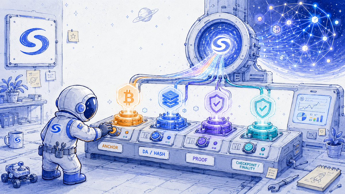 ionbullets's tweet photo. Syscoin is not hard to explain because there is nothing there.
It is hard to explain because too many layers are doing real jobs.

. PoW roots.
. DA commitments.
. ChainLocks.
. Bitcoin-linked checkpoints.
. Gateway.
. zkSYS.

Terrible for slogans.
Pretty interesting for infrastructure.