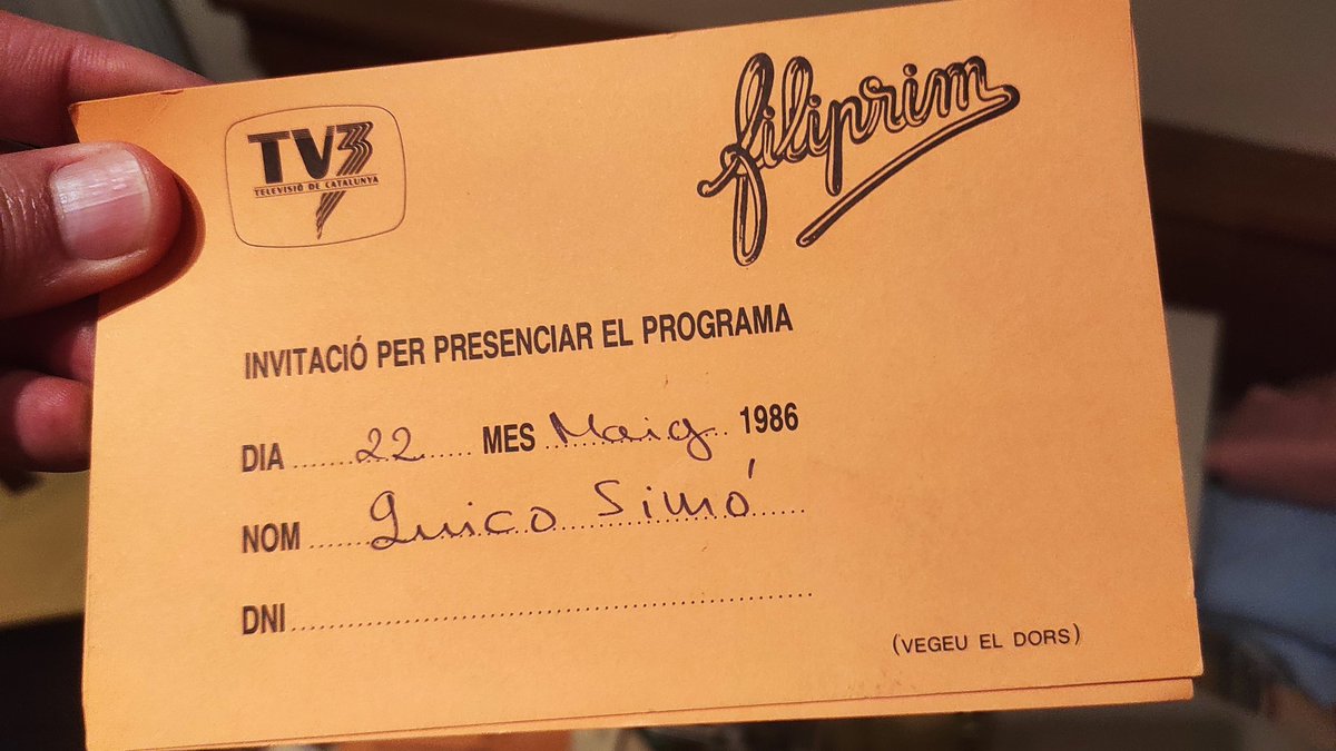 quicosimo's tweet photo. @riverolavic Encara ho guardo. Programa número 8 https://t.co/wY0zFMv3od