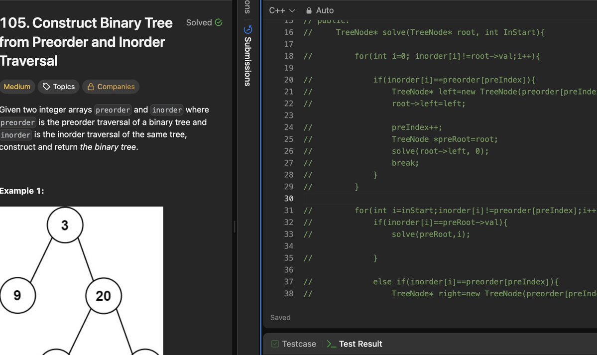 init_vinay's tweet photo. #100DaysOfCode/#100DaysOfML day 80
ML - revised stats(sampling, regularization, mle, map, bayesics, etc.) and gave an assignment for these topics

DSA - tried "build a binary tree from preorder and postorder traversal", will learn the correct solution tomorrow
#LearnInPublic #DSA https://t.co/1UWX8tKGD0