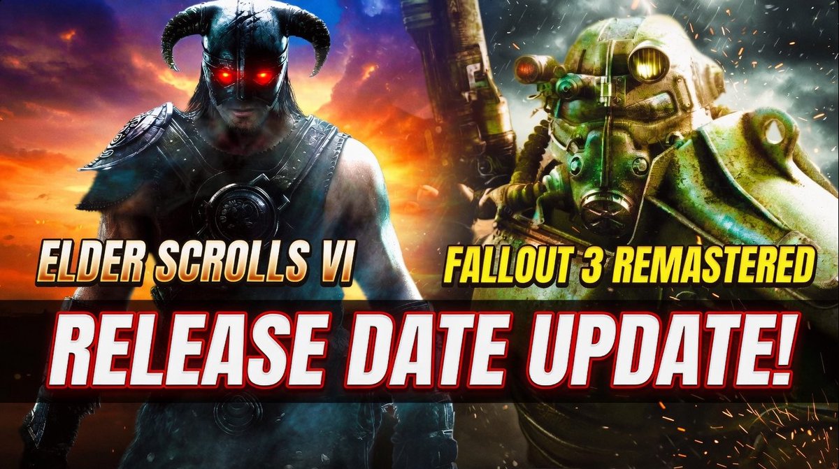 KingFanMan's tweet photo. We just got a BIG update on the release dates for #Fallout3Remastered & The #ElderScrollsVI! #Bethesda #Gaming #GamingNews
Watch here & please share: https://t.co/8TFBdQ4ECQ https://t.co/1EnnqpUhCu