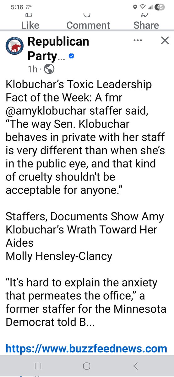 CarrelsTony's tweet photo. @amyklobuchar https://t.co/JRK2AUh18k