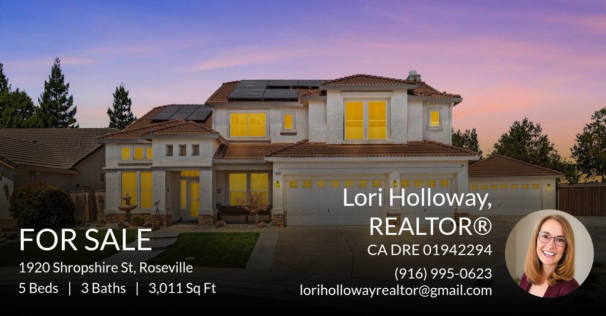 loriholREALTOR's tweet photo. 📍 For Sale 📍 Take a look at this fantastic new property that just hit the market located at 1920 Shropshire St in Roseville. Reach out here or at (916) 995-0623 for more information!

Listed by Peter J Klavins

Lori Holloway, REA... https://t.co/yR4hB5mGbD https://t.co/1G13Ucgboc