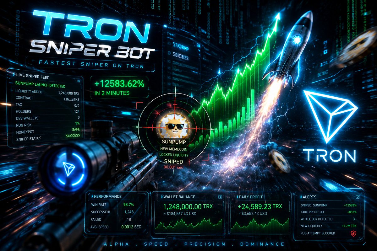 dunnwellness's tweet photo. Best TRON sniper I’ve used so far. 🚀 Finally catching launches before the pump. Support is fast too. Highly recommend if you’re serious about SunPump alpha. 💎
https://t.co/alydP1mLSl https://t.co/7HexkyxUJw