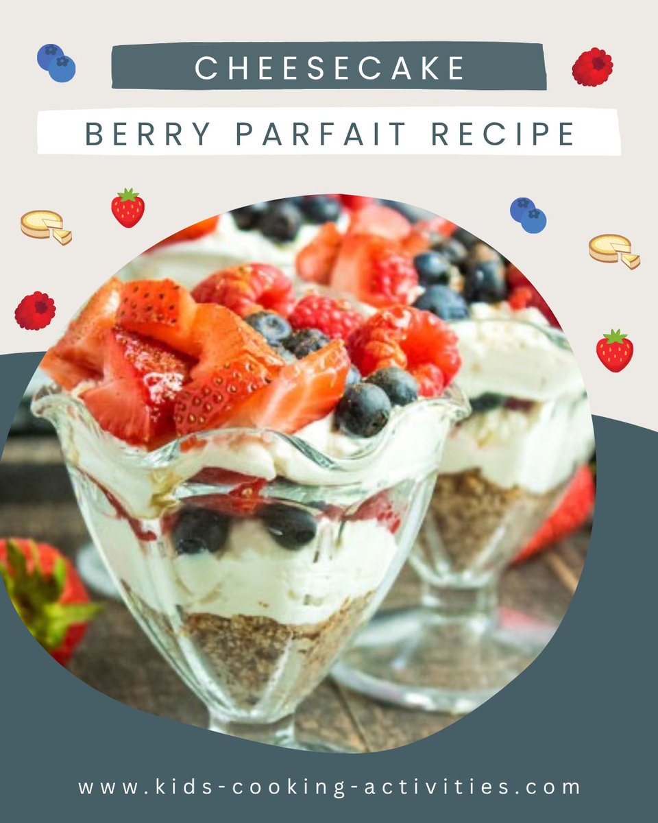 KidsCookAct's tweet photo. Creamy cheesecake layers, fresh berries, and the perfect amount of sweetness. These berry cheesecake parfaits are almost too pretty to eat! 🍓🫐
https://t.co/kKmke1mNko
#cookingwithkids #kidscookingactivities #cheesecake #parfait #fruit #ParfaitLovers #cheesecakelovers #dessert https://t.co/iPAmIM47Fm