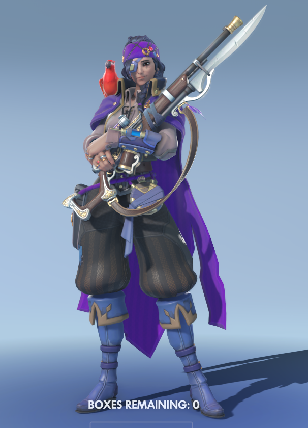 KolsenDust's tweet photo. @OWCavalry I got these 4 cool things, no sign of winston, but I really love that Ana skin https://t.co/FaMwFcfsUM