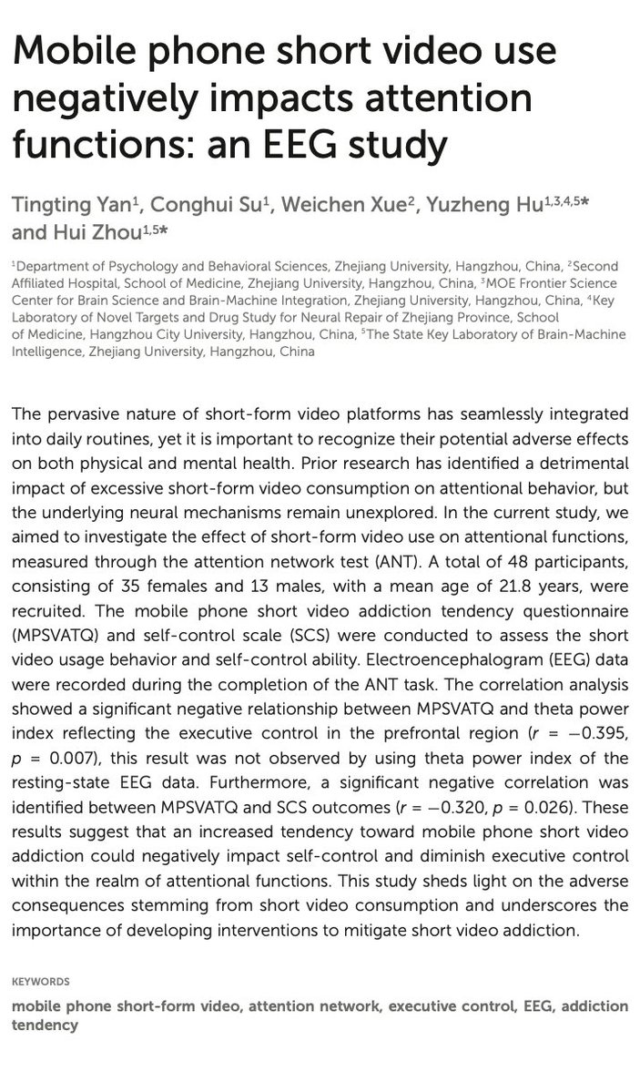 Promethee_io's tweet photo. The more short videos you watch, the more your ability to concentrate and your self-control decline. https://t.co/wAkKOgMHH4