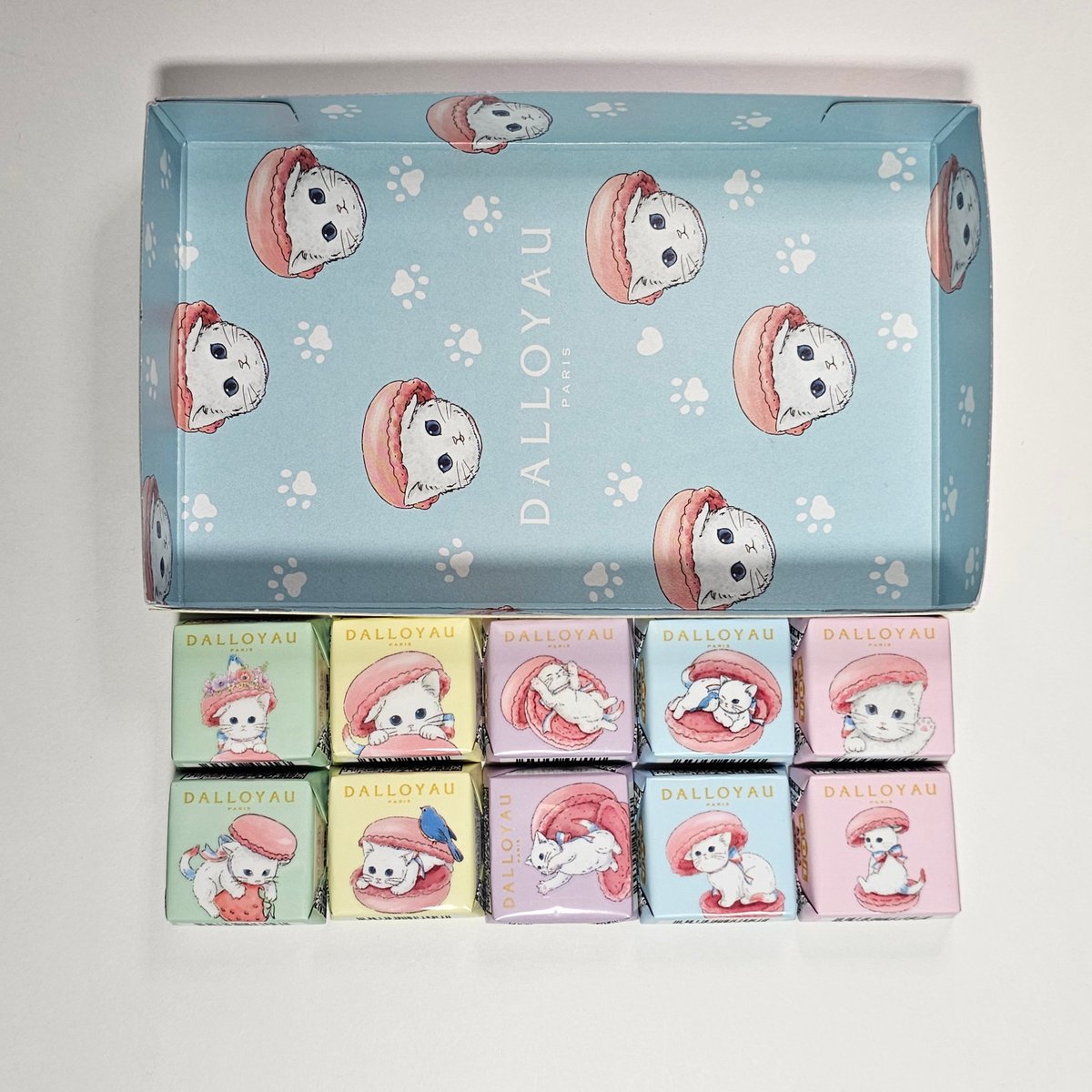 samospitz's tweet photo. チロルチョコ＜ダロワイヨあまおうニャカロン＞
ダロワイヨ×チロルのコラボ。
個包装は、ダロワイヨのオリジナルキャラクター「ジョセフィーニャ」のデザインで10種類。
ローソン限定。
#チロルチョコ 
#ダロワイヨあまおうニャカロン 
#ダロワイヨ https://t.co/ZC4R9L7IgY