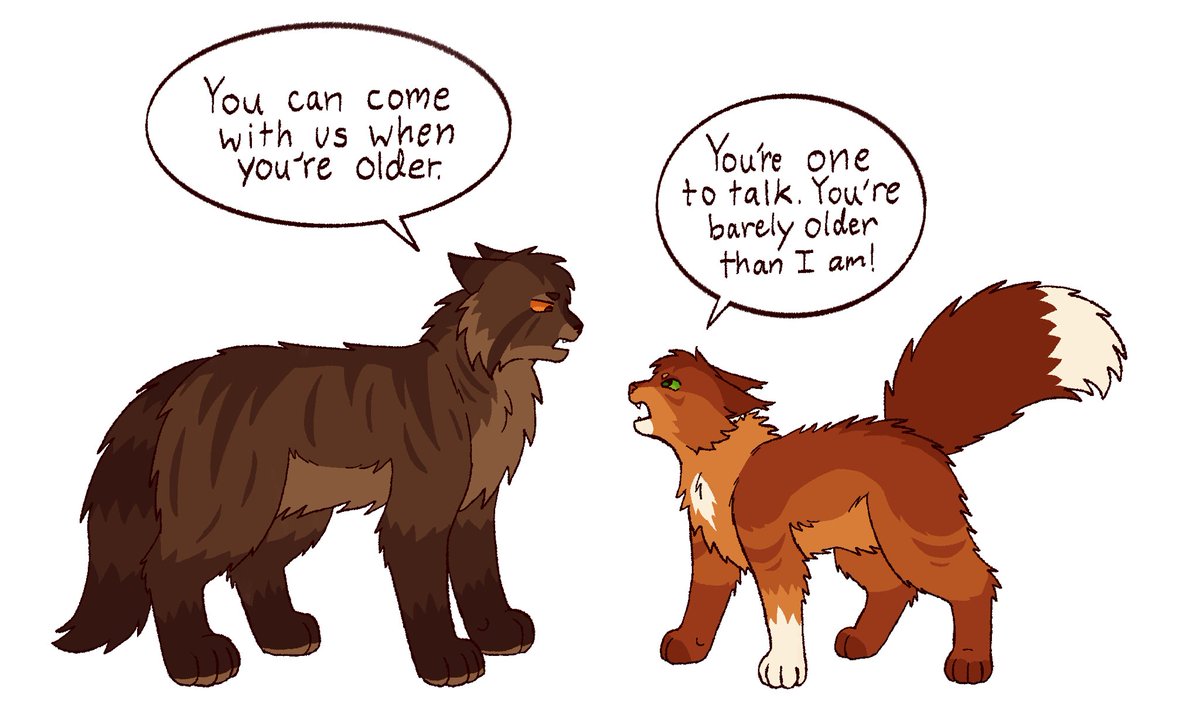 Kittieeepaw's tweet photo. // tnp graphic novel spoilers

I wanted to redraw this one panel with my designs. They’re funny to me

#warriorcats https://t.co/7wKgi3Ny8G