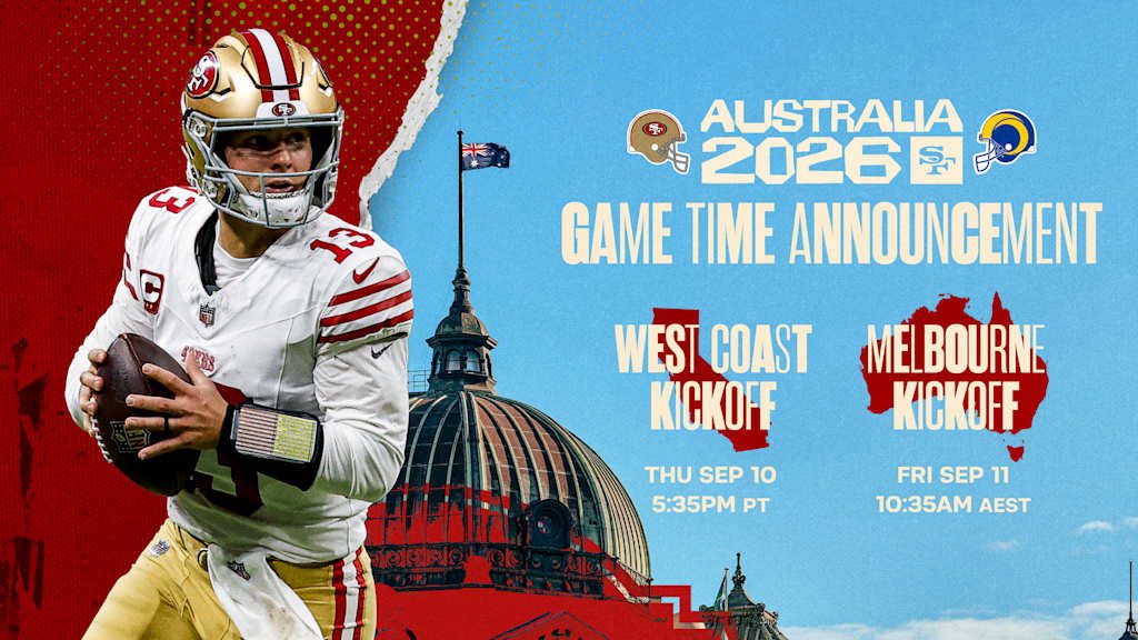 AllProLines's tweet photo. The Niners will play in Australia on Sept 11, which will be live here in America on Sept 10. They’ll get a glimpse into the future and see that they won’t make the playoffs. https://t.co/Q1BP4p3nPJ