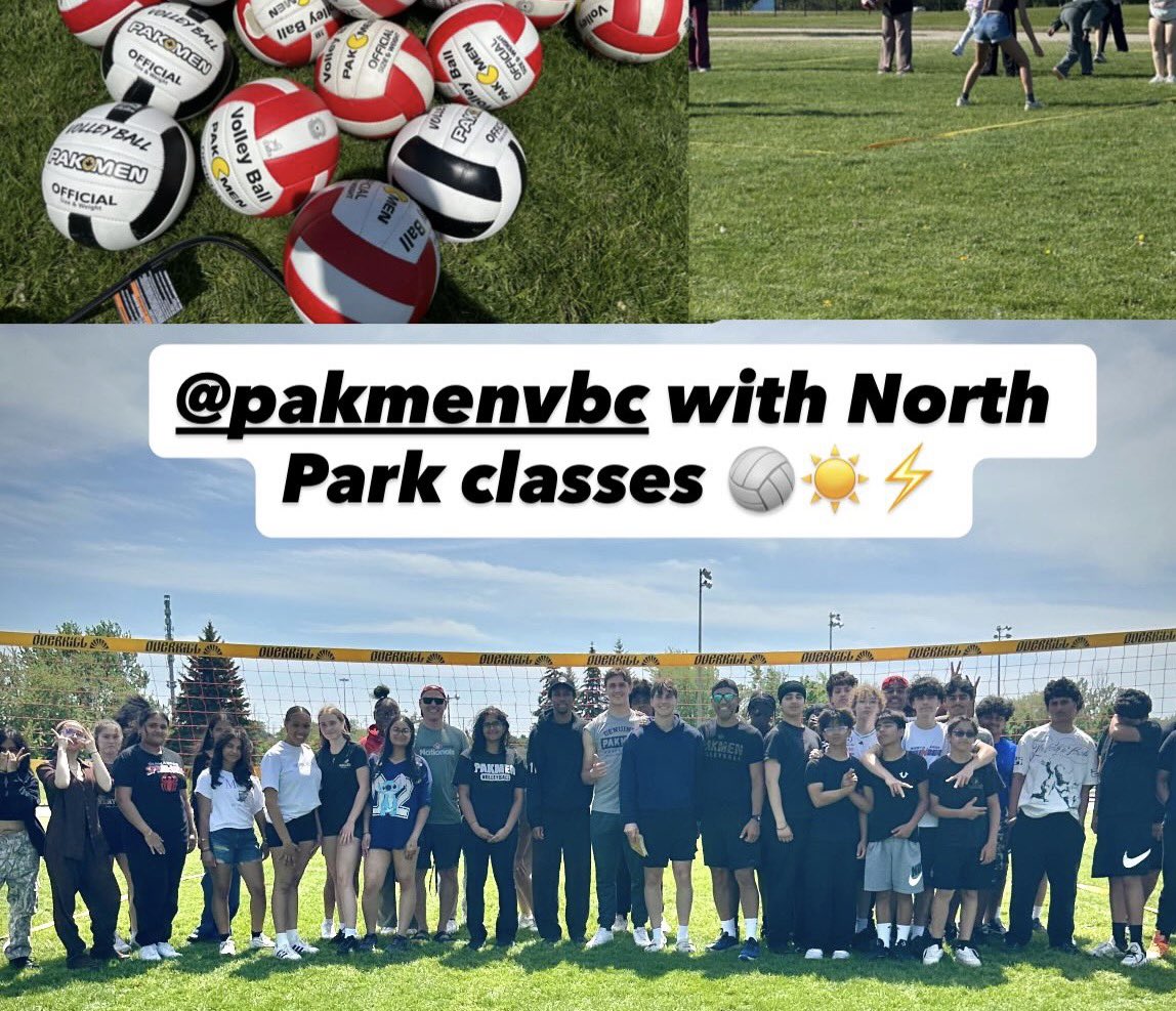 CoachLeca's tweet photo. Pakmen 🏐 Club at North Park instructing our PE classes in the sun! https://t.co/0syfU7YPTk