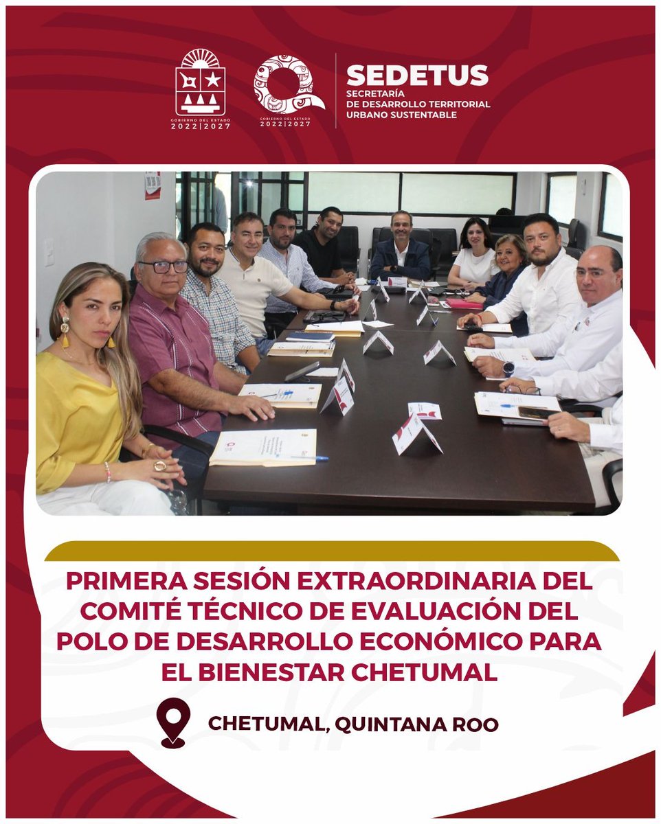 SEDETUSQROO's tweet photo. El titular de la #SEDETUS, José Alberto Alonso Ovando, participó en la Primera Sesión Extraordinaria del Comité Técnico de Evaluación del #PODECOBI Chetumal.

Junto a autoridades estatales y federales, se fortalecen proyectos estratégicos para impulsar inversión. https://t.co/KVYIToQFhR